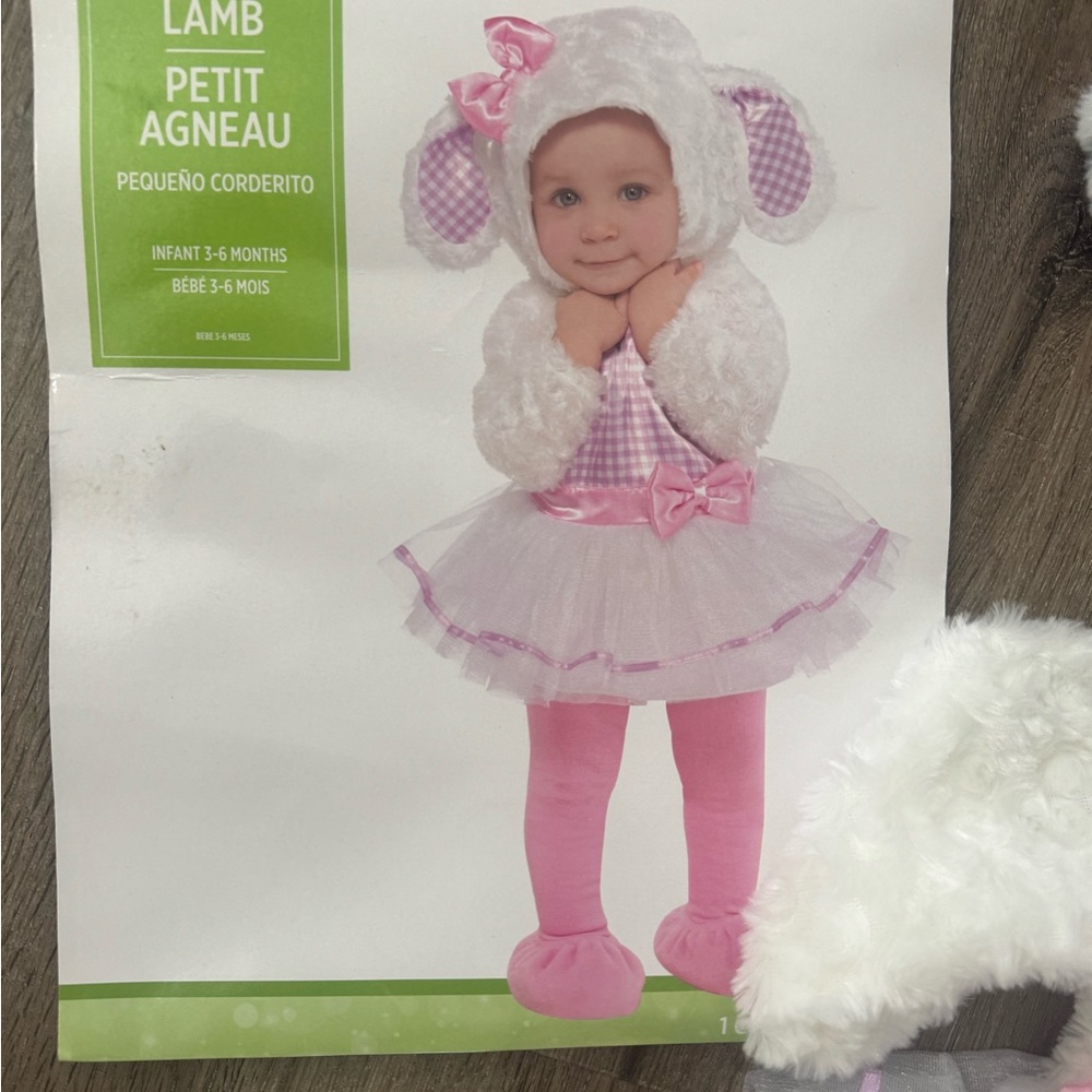 Adorable Lamb Costume for Kids - Pink and White